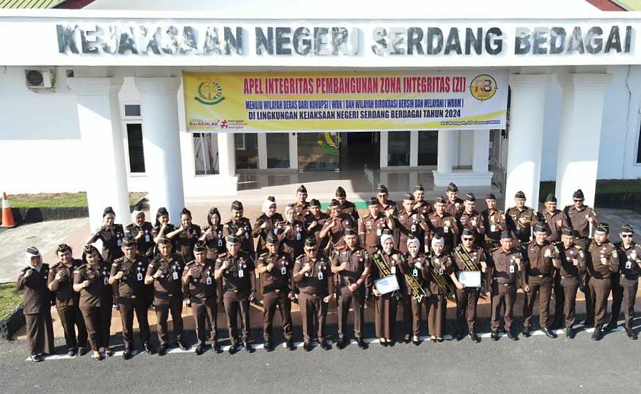 Kejari Sergai Apel Pembangunan Zona Integritas
