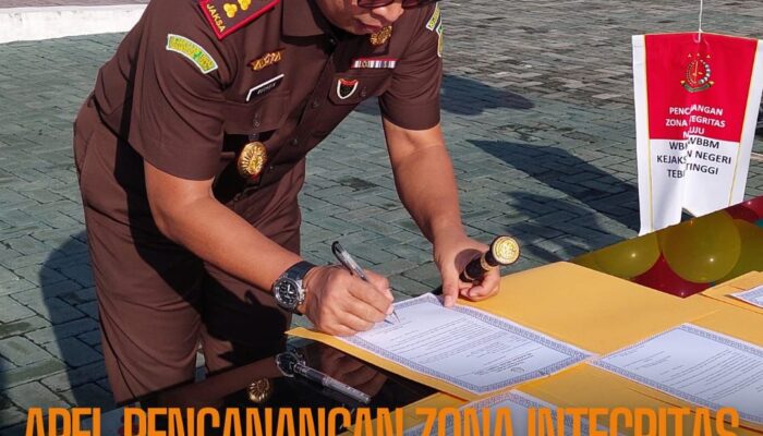 Kejari Tebingtinggi Gelar Apel Pencanangan Zona Integritas Menuju Wilayah Bebas Korupsi