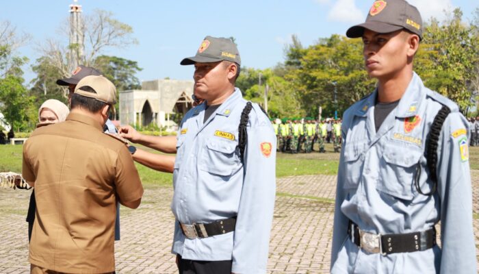 3.736 Personel Satlinmas Aceh Besar Apel Siaga Pemilu