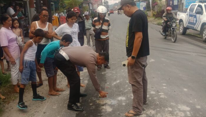 Pemotor Tabrak Pejalan Kaki, 1 Tewas 2 Luka