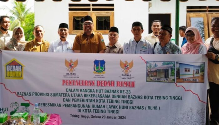 Baznas Sumut Rayakan HUT Ke 23 Gelar Syukuran Dan Bedah Rumah