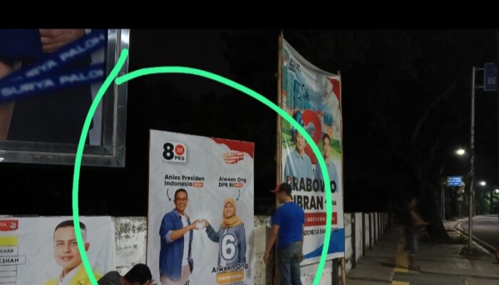 Baliho Alween Ong Dirusak OTK