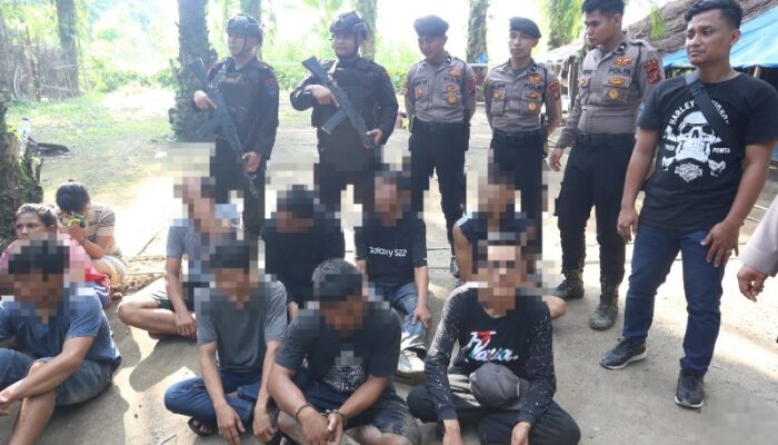 Polda Sumut Gerebek Kampung Narkoba Di Kutalimbaru, 12 Orang Ditangkap