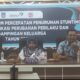 Pemateri dari Yayasan SAGA saat menyampaikan gagasannya tentang penurunan stunting di Kota Langsa.(Waspada/Ibnu Sa'dan)
