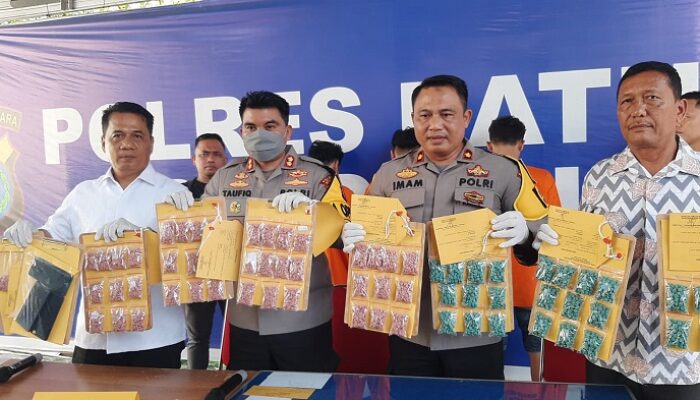 Polres Batubara Tangkap Tiga Pria, 6960 Butir Ekstasi Disita