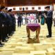 Penjabat Gubernur Aceh, Achmad Marzuki, saat mengambil sumpah jabatan dan melantik sembilan Pejabat Pimpinan Tinggi Pratama di lingkungan Pemerintah Aceh, di Anjong Mon Mata, Banda Aceh, Selasa, (2/1). (Waspada/Zafrullah)
