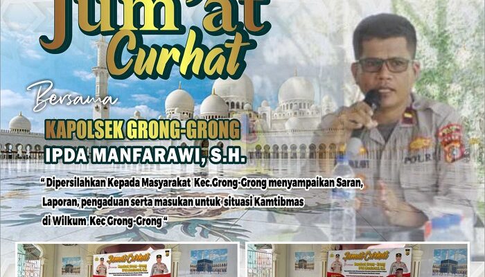 Kapolsek Grong-grong Sampaikan Pesan Kamtibmas Jelang Pemilu