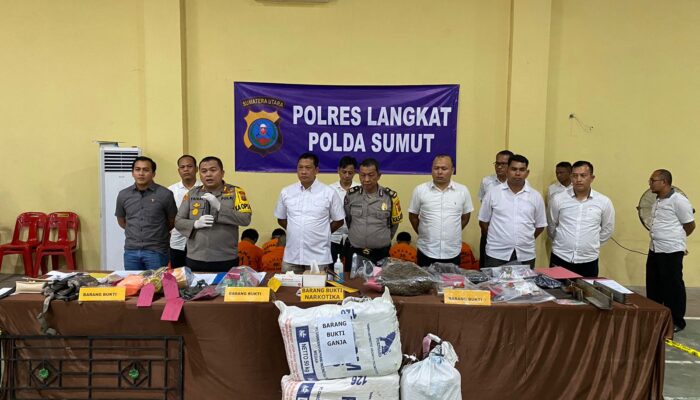 Polres Langkat Rilis Kasus Selama Januari 