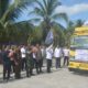 Pj Wali Kota Langsa, Syaridin saat melepas truk pengangkut beras untuk disalurkan kepada masyarakat, di Gudang Bulog, Gampong Seuriget, Kecamatan Langsa Barat, Rabu (24/1).Waspada/Rapian