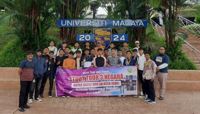 Pelajari Sejarah Dan Lembaga Pendidikan, Santri Dayah DQA Study Tour Ke Tiga Negara