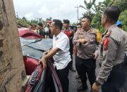 Kapolres Pimpin Evakuasi Korban Tabrakan Maut Di Jalan P.Siantar – Raya