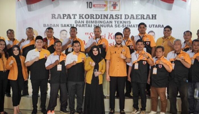 Perkuat Perjuangan Di Pemilu, Hanura Sumut Gelar Rakorda Dan Bimtek Badan Saksi