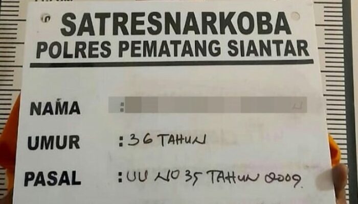 Polres P. Siantar Ringkus Residivis Miliki Sabu