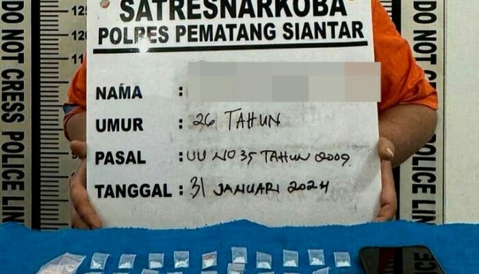 Polres P.Siantar Amankan Pemilik Sabu 37 Paket