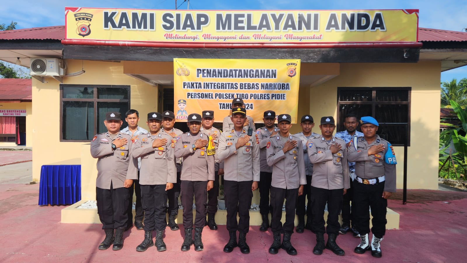 Polsek Tiro Tandatangani Pakta Integritas Anti Narkoba