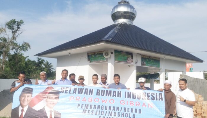 Relawan Prabowo-Gibran Bangun Musala Untuk Warga Di Deliserdang