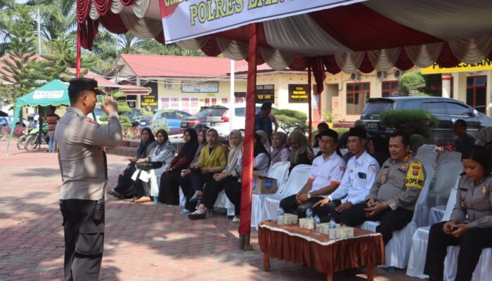 Persiapan Puncak Pemilu 2024, Kapolres Langkat Pimpin Simulasi Pam TPS