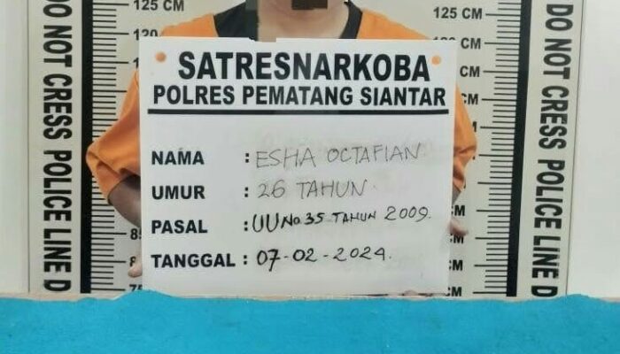 Polres P.Siantar Ringkus Pemilik Sabu 24,09 Gram