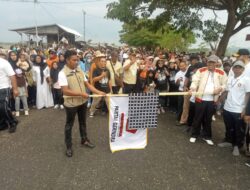 Ribuan Warga Gerak Jalan Santai Gemoy Di Lingkaran Waduk Pusong