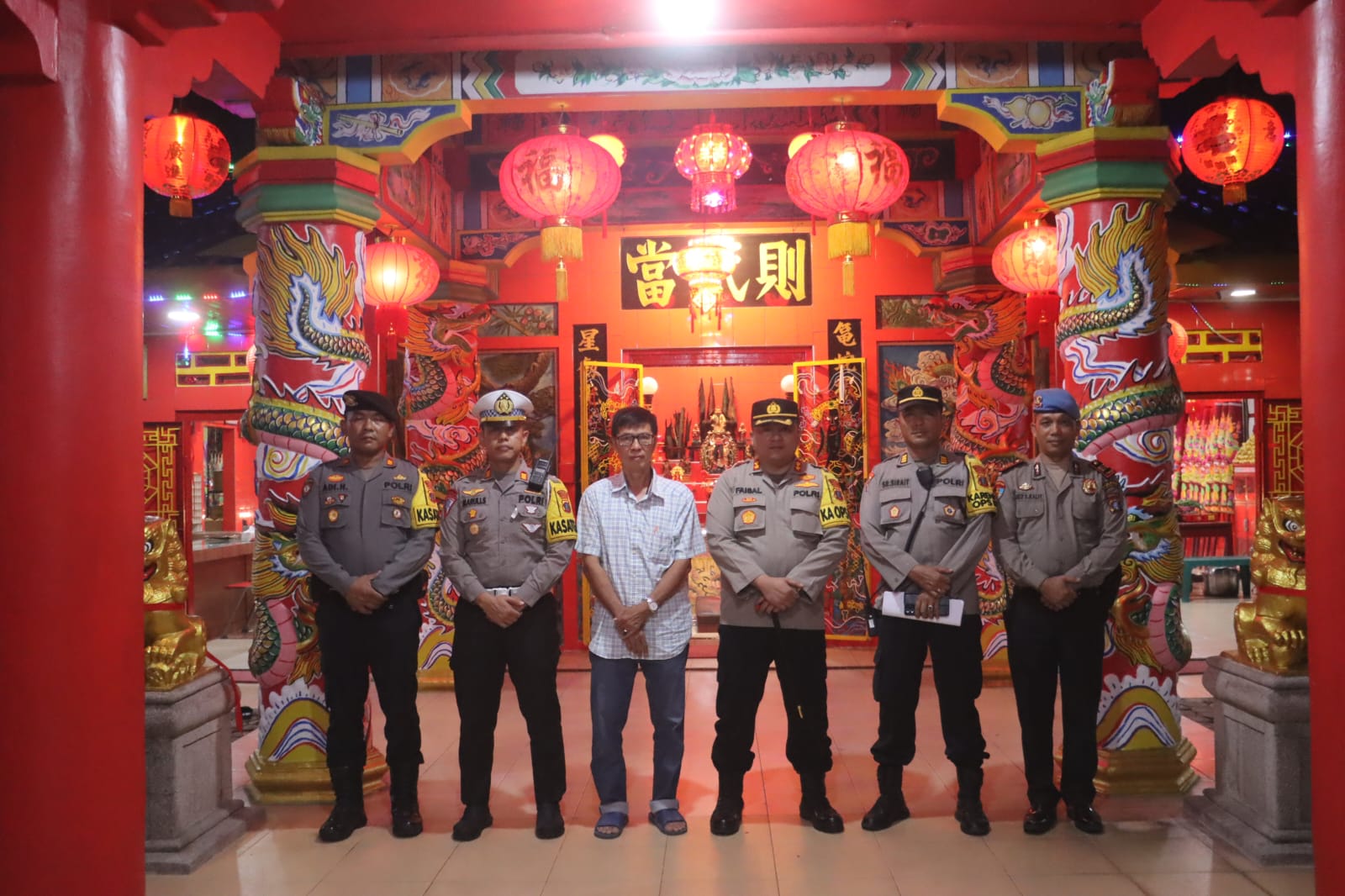 Amankan Imlek, Kapolres Langkat Kunjungi Vihara Avalokitesvara