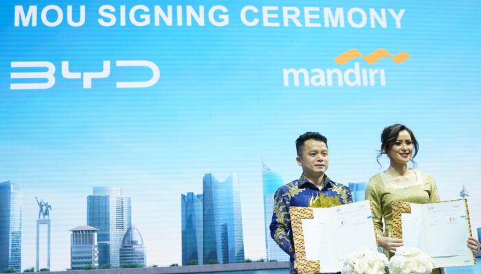 Perkuat Ekosistem Kendaraan Listrik di Indonesia, Bank Mandiri Teken MoU dengan BYD