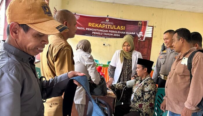 Tim Dokkes Polres Palas Cek Kesehatan PPK Barumun Baru