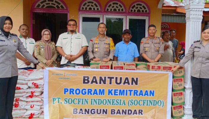 Socfindo Bangun Bandar Bantu Korban Banjir Desa Bukit Cermin Hilir