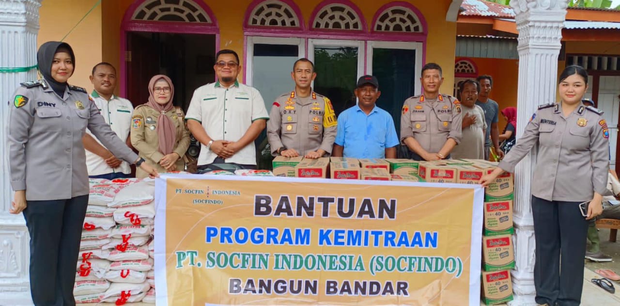 Socfindo Bangun Bandar Bantu Korban Banjir Desa Bukit Cermin Hilir