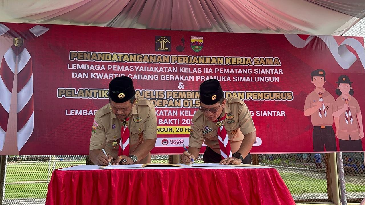 Lapas Kelas IIA P. Siantar Kerja Sama Dengan Kwartir Cabang Simalungun