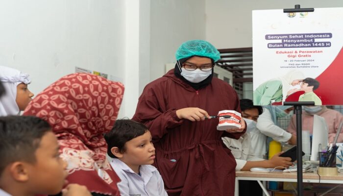 Sambut Ramadhan, FKG RSGM-USU Dan Pepsodent Edukasi Perawatan Kesehatan Gigi 1000 Santri