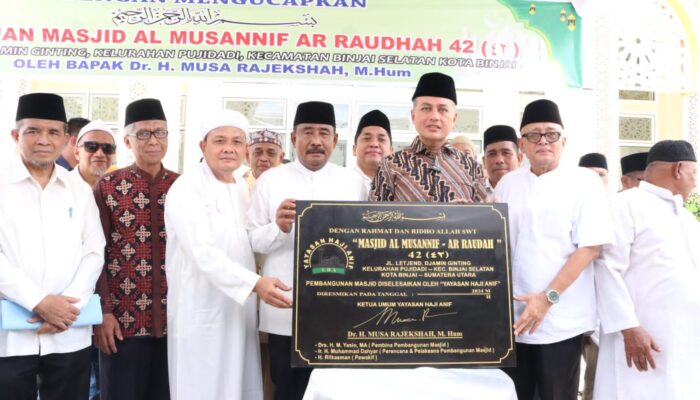 Wali Kota Binjai Hadiri Peresmian Masjid Al-Musannif Ar Raudhah