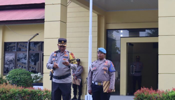 Upacara Pembinaan Tradisi Bintara Remaja Gelombang II Di Polres Sabang
