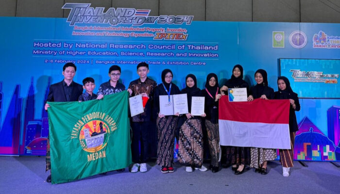 Siswa SMP Harapan 1 Raih Medali Perak Di Bangkok IPITEX 2024