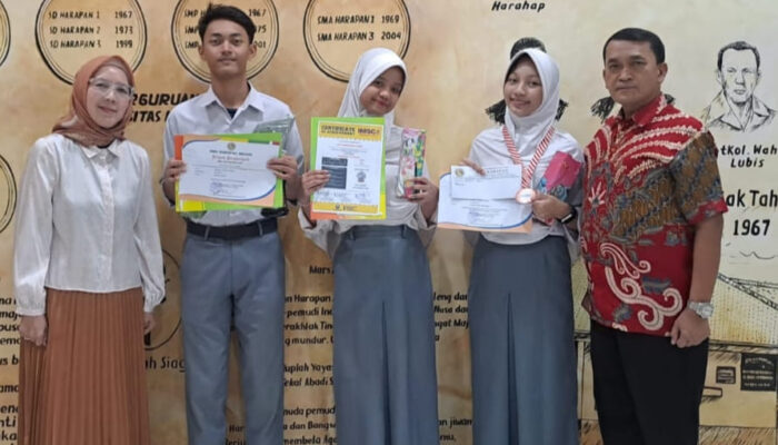 SMA Harapan Medan Bangga Tiga Siswanya Kembal Raih Prestasi