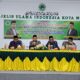 KETUA Umum MUI Kota Medan, Dr Hasan Matsum, MAg bersama narasumber diacara Muzakarah Upaya Optimalisasi Lembaga Pengelola Zakat oleh Komisi Wazis MUI Kota Medan, Selasa (27/2) di aula kantor MUI Kota Medan. Waspada/Yuni Naibaho