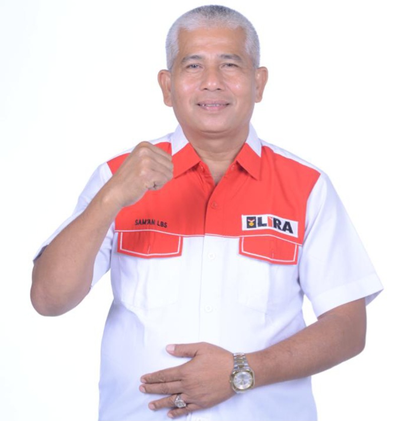 GUBERNUR Dewan Pimpinan Wilayah (DPW) Lembaga Swadaya Masyarakat (LSM) Lumbung Informasi Rakyat (LIRA) Wilayah Sumatera Utara Drs Sam’an Lubis. Waspada/ist