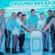 WALI Kota Medan Bobby Nasution, bersama jajaran melakukan ground breaking Pembangunan SJUT Telekomunikasi di Kota Medan yang digelar di Taman Ahmad Yani Jalan Imam Bonjol Medan, Selasa (13/2). Waspada/ist