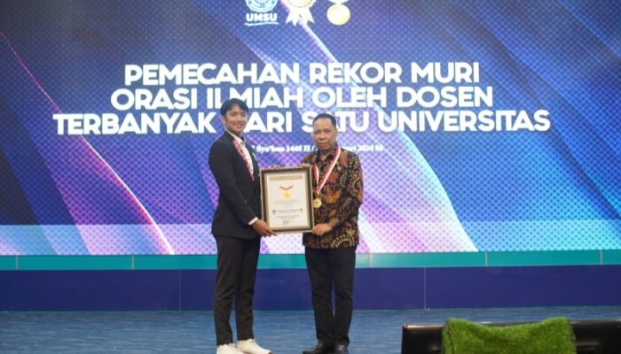 Milad Ke 67 UMSU, Raih Rekor MURI Orasi Ilmiah Dosen Terbanyak