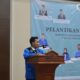 Ketua HMP PAI Al Ghifari menyampaikan sambutannya pada pelantikan Pengurus HMP PAI Periode 2024-2025 di Aula Museum Teater UIN Ar Raniry Banda Aceh, Sabtu (24/02/24).(Waspada/T.Mansursyah)