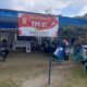 Petugas KPPS di TPS 07 Nagori Wonorejo Kecamatan Pematangbandar, istrahat sejenak usai melakukan perhitungan suara untuk Pilpres, Rabu (14/2) sore.(Waspada/Hasuna Damanik).
