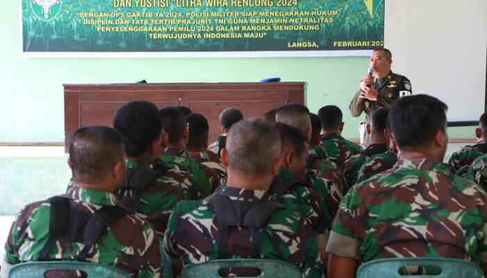 Subdenpom IM/1-2 Langsa Sosialisasi Ops Gaktib Waspada Dan Yustisi Wira Rencong