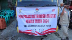 Pendistribusian logistik pemilu di Kota Sibolga, Selasa (13/2). Waspada/ist