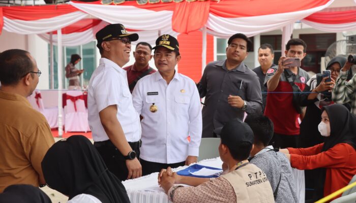Pj Gubsu Kunjungi TPS Di Kec Airputih Yang Diramaikan UMKM