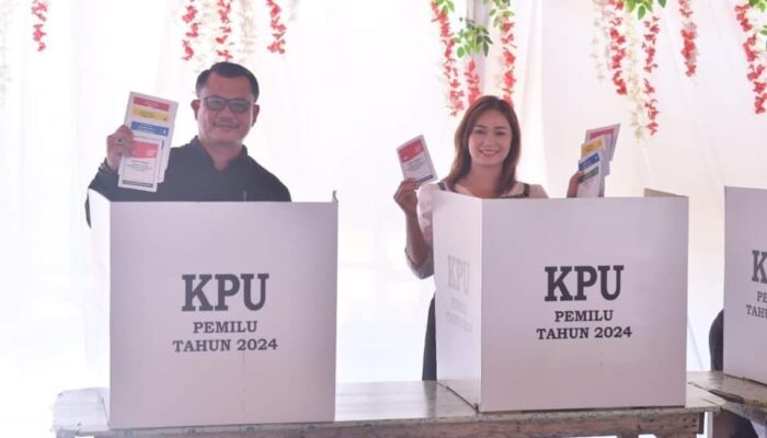 Prabowo-Gibran Unggul Di TPS Wali Kota Gunungsitoli Mencoblos