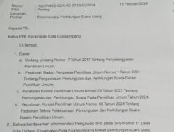 Banwaslu Tamiang Minta Hasil Pemilu Dihitung Ulang Di Kota Kualasimpang