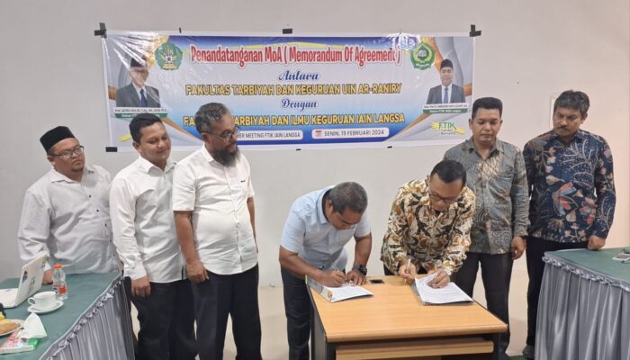 MoA FTIK IAIN Langsa Dan FTK UIN Ar-Raniry