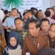Presiden Jokowi menjawab pertanyaan wartawan usai menyampaikan sambutan pada puncak peringatan HPN 2024 di Ecovention Ancol, Jakarta Utara, Selasa (20/2). (Waspada/Ist)