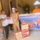 Keluarga korban terdampak banjir di sejumlah desa di Kabupaten Padang Lawas menerima bantuan dari pemkab Palas melalui BPBD Padang Lawas.(Waspada/Ist)