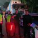 Polres Pematangsiantar melaksanakan pengamanan jalur dan pengawalan melintasnya mobil truk logistik F1H2O mulai dari Jl. Medan, jembatan Sigagak, perbatasan Kab. Simalungun sampai Jl. Parapat, perbatasan Simalungun, Minggu (25/2) mulai pukul 01:30 sampai selesai.(Waspada-Ist).
