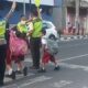 Personel Polres Pematangsiantar melaksanakan Gatur lalu lintas, rutinitas pagi hari di wilayah hukum Polres, Jumat (23/2).(Waspada-Ist).